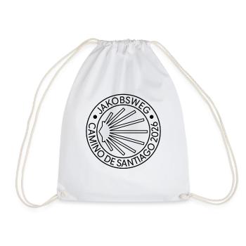 Camino de Santiago 2026 | Jakobsweg Stempel - Turnbeutel - Weiß - Vorne