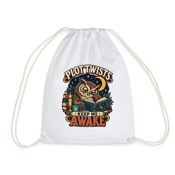 Rebondissements de situation Chemise Hibou Me Maintient Éveillé - Sac de sport léger - blanc - Devant