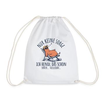 Ich Hendl Das Schon Später Vielleicht Huhn Spruch - Turnbeutel - Weiß - Vorne