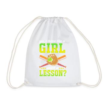 Softball Mom - Drawstring Bag - white - Front