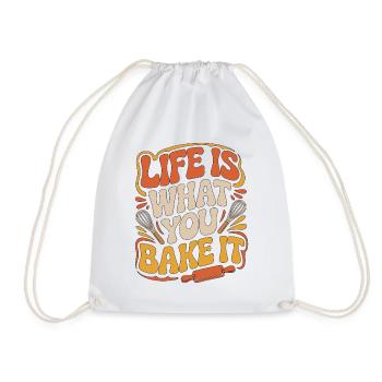 La vie de pâtissier, c’est ce que tu cuisines Chef boulanger - Sac de sport léger - blanc - Devant