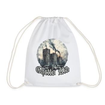 Ghetto Kid Cityscape - Drawstring Bag - white - Front