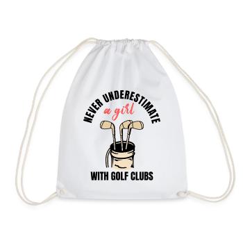 Golf Girl Power - Drawstring Bag - white - Front