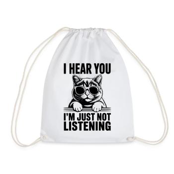 Britisch Kurzhaar Katze Britisch Kurzhaar Geschenk - Turnbeutel - Weiß - Vorne