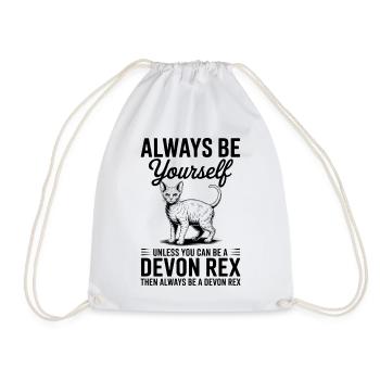 Devon Rex Spruch Katze Lustiges Devon Rex Geschenk - Turnbeutel - Weiß - Vorne