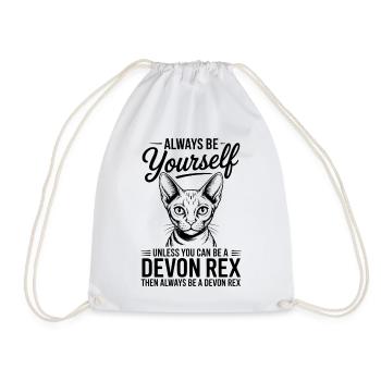 Devon Rex Spruch Katze Lustiges Devon Rex Geschenk - Turnbeutel - Weiß - Vorne