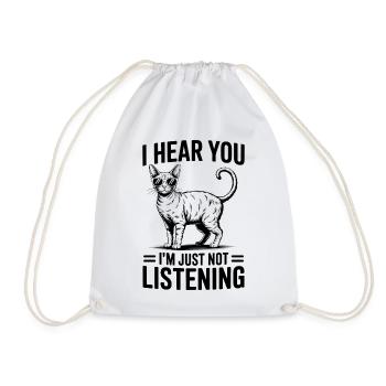 Devon Rex Spruch Katze Lustiges Devon Rex Geschenk - Turnbeutel - Weiß - Vorne