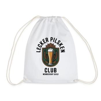 Bier Lecker Pilsken Club Ruhrpott Pils Bierchen - Turnbeutel - Weiß - Vorne