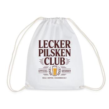 Bier Lecker Pilsken Club Ruhrpott Pils Bierchen - Turnbeutel - Weiß - Vorne