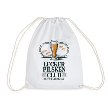 Bier Lecker Pilsken Club Ruhrpott Pils Bierchen - Turnbeutel - Weiß - Vorne