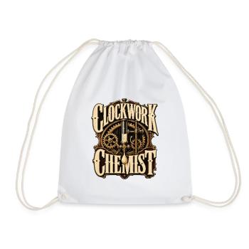 Uhrwerk-Chemiker Steampunk-Chemie Verrückte Wissenschaftler - Turnbeutel - Weiß - Vorne