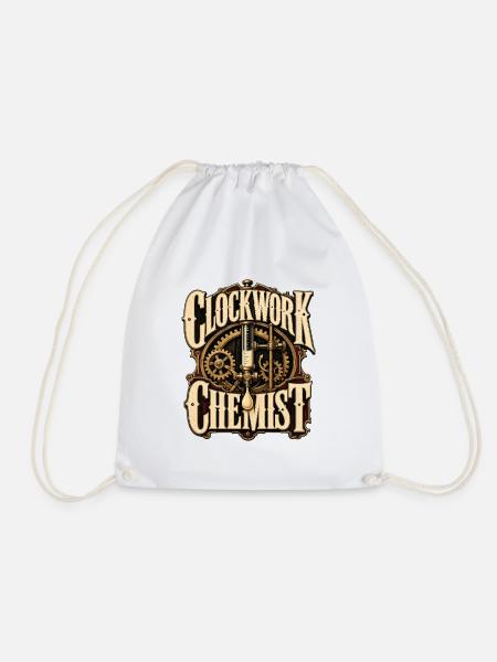 Uhrwerk-Chemiker Steampunk-Chemie Verrückte Wissenschaftler - Turnbeutel - Weiß
