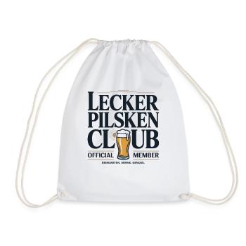 Bier Lecker Pilsken Club Ruhrpott Pils Bierchen - Turnbeutel - Weiß - Vorne