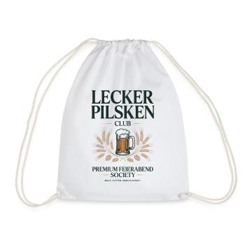 Bier Lecker Pilsken Club Ruhrpott Pils Bierchen - Turnbeutel - Weiß - Vorne