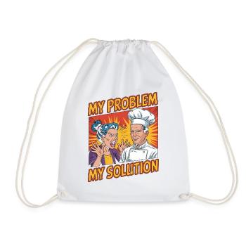 Sous Chef My Problem My Pictogram Dad Line Chef - Turnbeutel - Weiß - Vorne