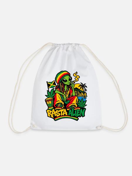 Rasta Alien - Turnbeutel - Weiß
