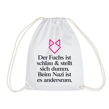 FCK AFD - Zeichen setzen gegen Rechts! NOAFD - Turnbeutel - Weiß - Vorne