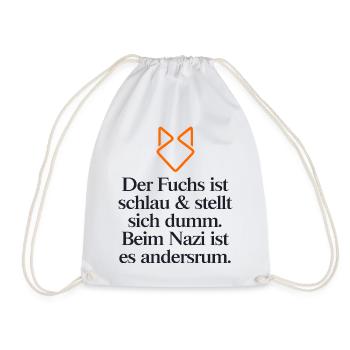 FCK AFD - Zeichen setzen gegen Rechts! NOAFD - Turnbeutel - Weiß - Vorne