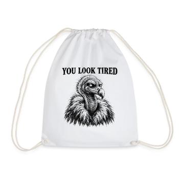 Eagle Humor, Tired Eagle, Eagle Mood, Sleepy Eagle - Turnbeutel - Weiß - Vorne