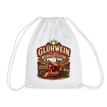 Glühwein ist mein Weihnachtsstern Weihnachtsmarkt - Turnbeutel - Weiß - Vorne
