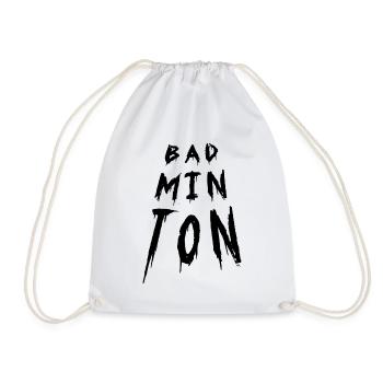 Badminton Typography  - Turnbeutel - Weiß - Vorne