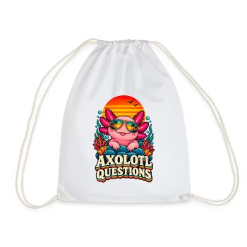I Axolotl Questions – Cute Retro Axolotl  - Turnbeutel - Weiß - Vorne