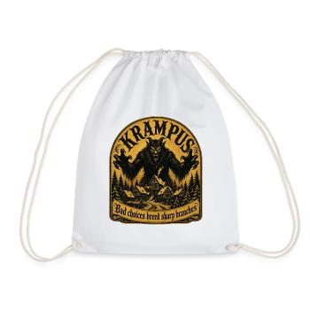Weihnachtsdämon Geschenk Krampus Maske Kramperl - Turnbeutel - Weiß - Vorne
