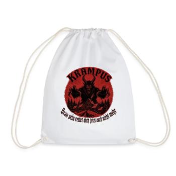 Kramperl Weihnachtsdämon Krampus T Krampus Maske - Turnbeutel - Weiß - Vorne