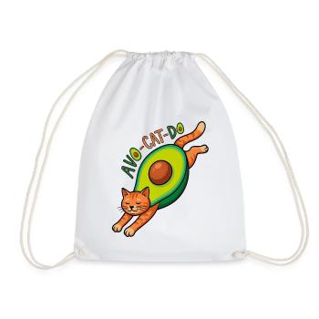 AvoCatDo Dehnkatze - Turnbeutel - Weiß - Vorne