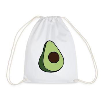 Avocado Half Minimalist Green Slice - Turnbeutel - Weiß - Vorne