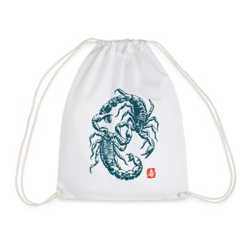 Skorpion Sternzeichen Horoskop Wüste Kanji - Turnbeutel - Weiß - Vorne