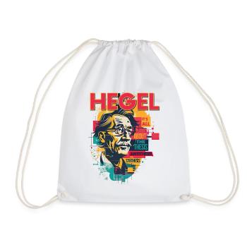 Hegel Pop Art: Thesis & Synthesis - Turnbeutel - Weiß - Vorne