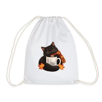 Black Cat Rain Boot - Turnbeutel - Weiß - Vorne