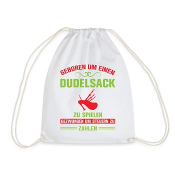 Dudelsackspieler Dudelsack Männer Geschenk - Turnbeutel - Weiß - Vorne