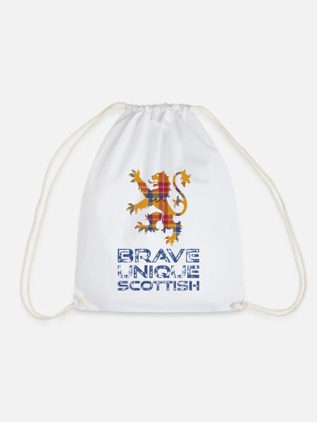 Tartan-Löwe des tapferen schottischen Stolzes - Turnbeutel - Weiß