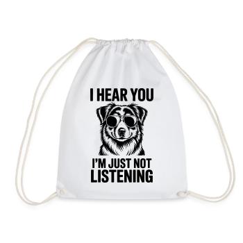 Australian Shepherd Spruch Lustige Aussie Geschenk - Turnbeutel - Weiß - Vorne