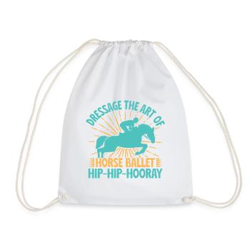 Hobby Horse Rider Dressage Ballet English Riding - Turnbeutel - Weiß - Vorne
