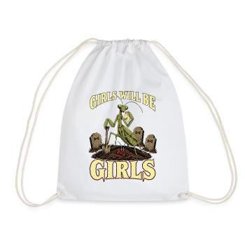 Girls Will Be Girls – Praying Mantis Graveyard - Turnbeutel - Weiß - Vorne