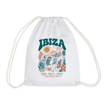 Ibiza 2026 Sun Salt Soul - Turnbeutel - Weiß - Vorne