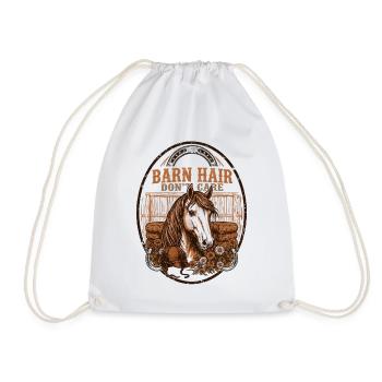 Barn Hair Dont Care Horse Mom - Turnbeutel - Weiß - Vorne