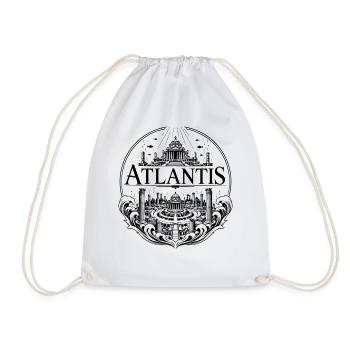 Atlantis Ancient City Emblem - Turnbeutel - Weiß - Vorne