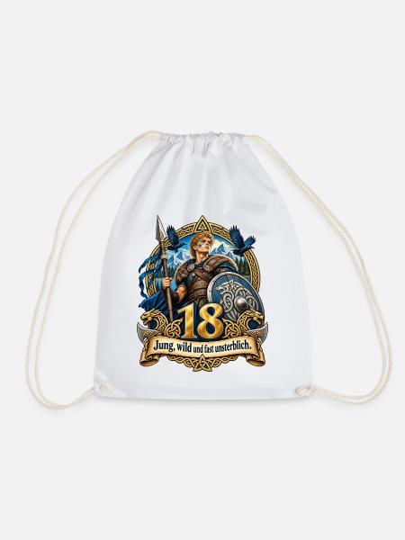 18. Geburtstag - Turnbeutel - Weiß