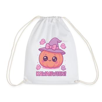 Kawaiiween Kürbishexe - Turnbeutel - Weiß - Vorne