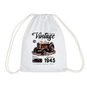 Geburtstag von Oldtimer-Traktorbauern Geboren 1945 - Turnbeutel - Weiß - Vorne
