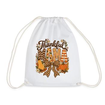 Dankbare Mama Leopard Bow Fall - Turnbeutel - Weiß - Vorne
