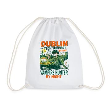 Dublin Tech Support Vampire Hunter By Day - Turnbeutel - Weiß - Vorne