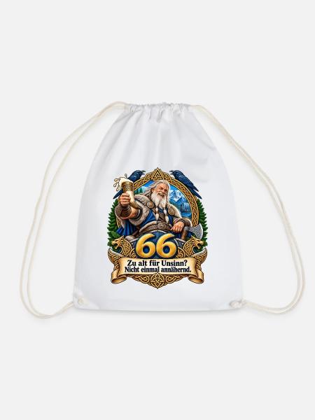 66.Geburtstag - Turnbeutel - Weiß