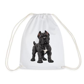 Cane Corso Kawaii Style – Süßer großer Hund - Turnbeutel - Weiß - Vorne