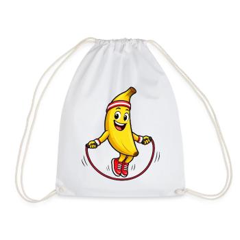Bananen-Springseil Spaß - Turnbeutel - Weiß - Vorne