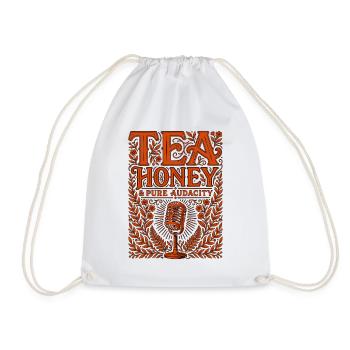 Vocalist Tea Honey And Pure Audacity Music Lover - Turnbeutel - Weiß - Vorne